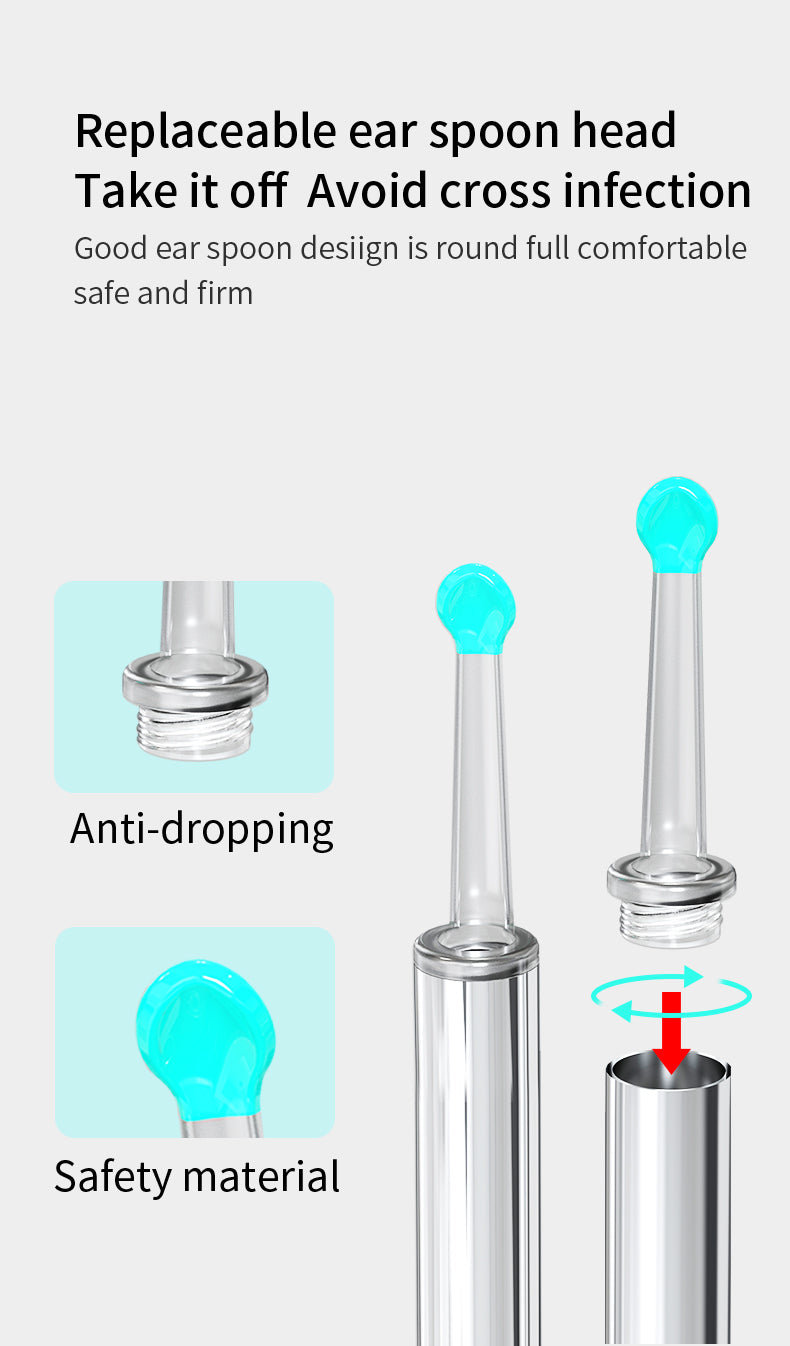 Limpiador de oídos NE3, otoscopio, herramienta de eliminación de cera de los oídos con cámara, luz LED.