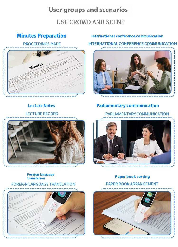 Traductor inteligente con lápiz óptico para traducción sin conexión a 12 idiomas