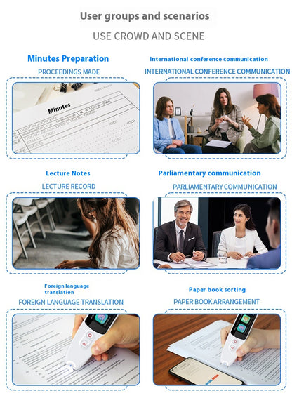 Traductor inteligente con lápiz óptico para traducción sin conexión a 12 idiomas